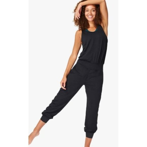 Sweaty Betty Pants - Sweaty Betty Black Gary Yoga Casual Jogger Jumpsuit Women's Size Medium